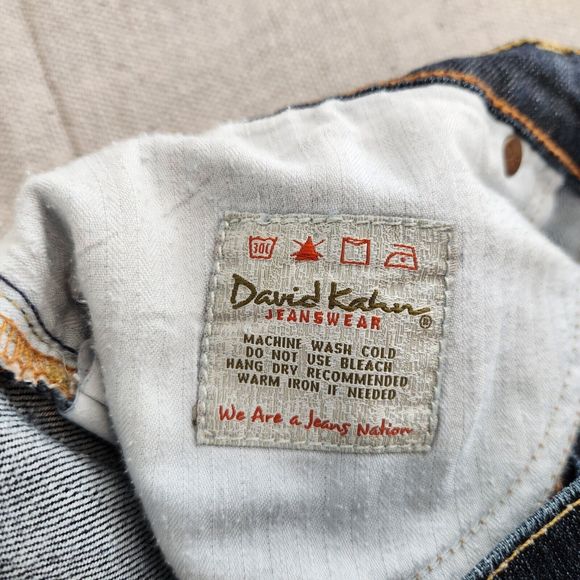 David Kahn Jeans Women 10 Blue Denim Stretch Bootcut Mid Rise 32x32 Made in USA - Picture 10 of 16